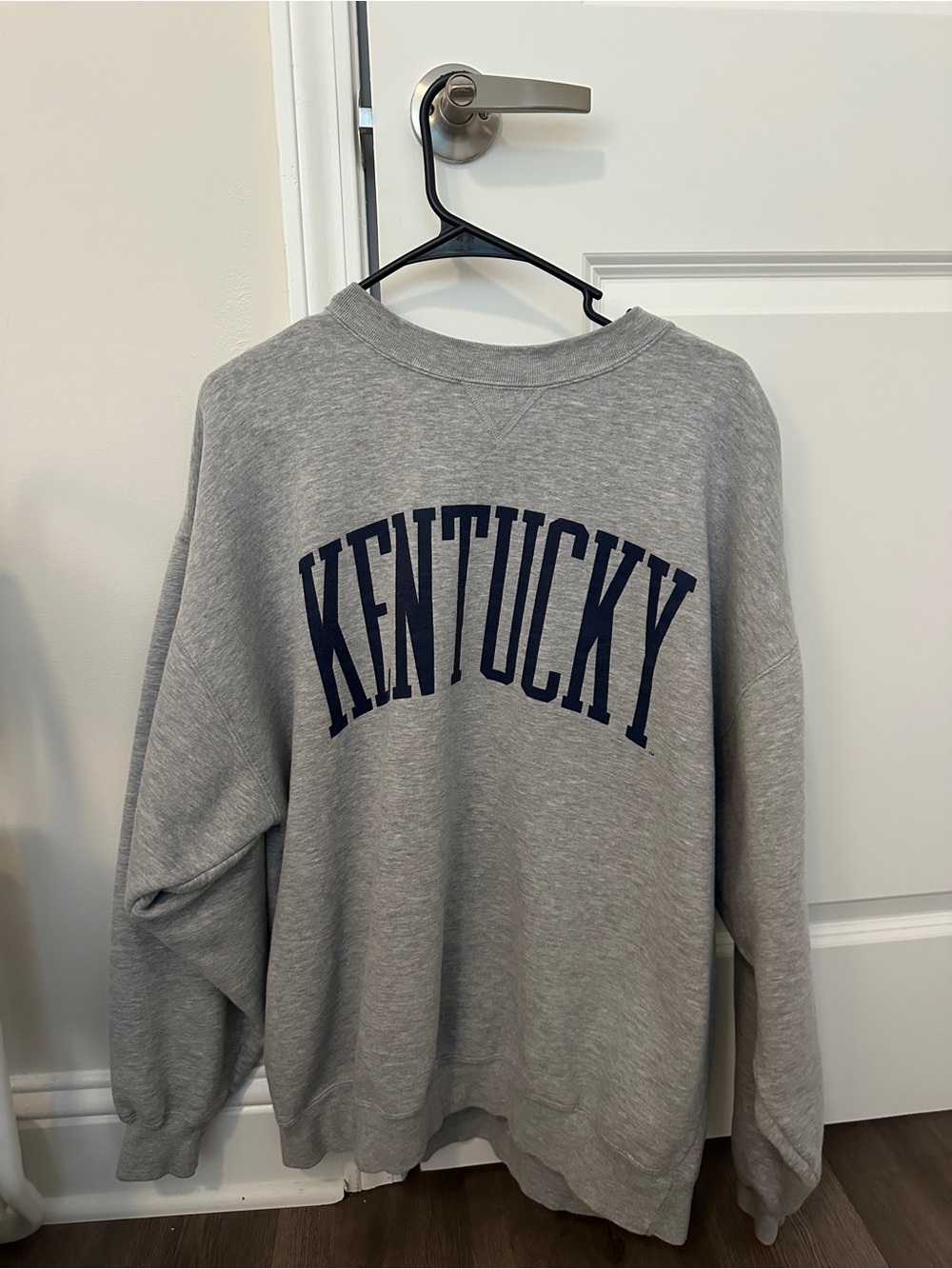 Gear For Sports Grey Crewneck Sweatshirt with Navy Kentucky Print